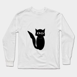 Black Jen Cat Long Sleeve T-Shirt